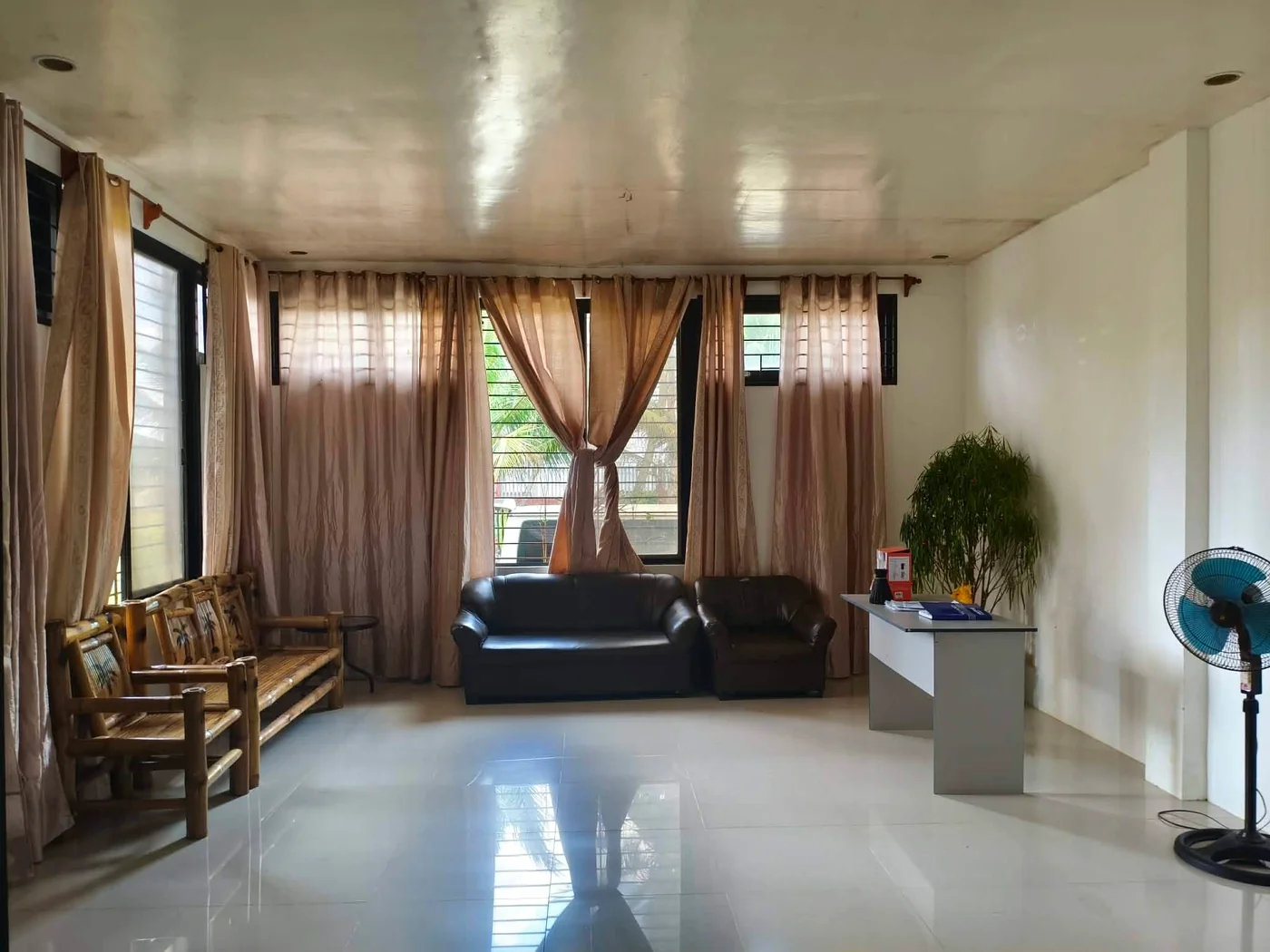 Living area inside the Silangan Sunrise stay house